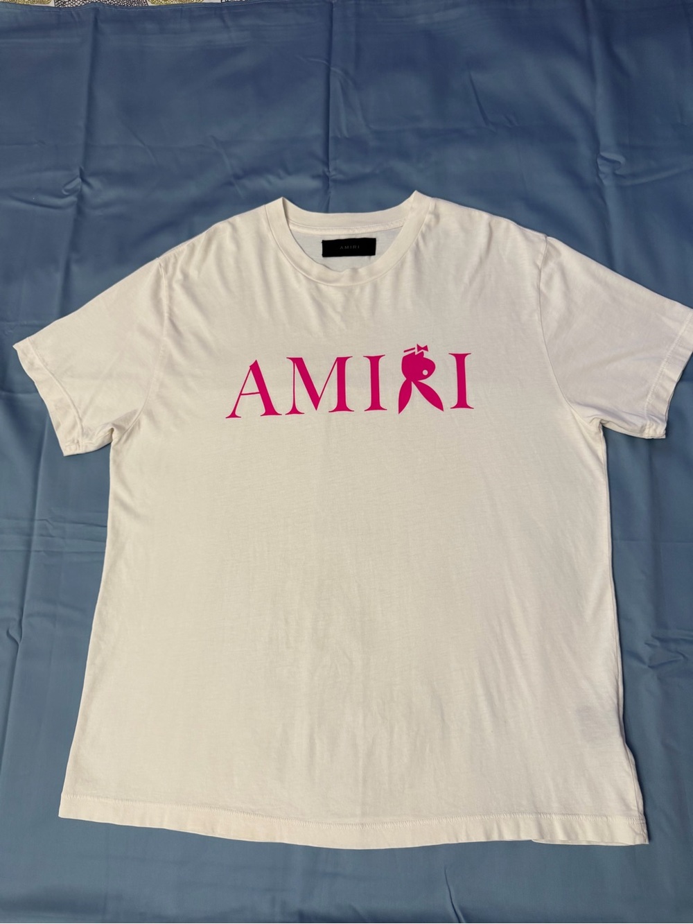 AMIRI x Playboy Reverse Bunny Logo Tee 
White with Hot Pink Logo Size M